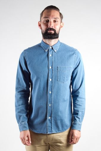 Acne Isherwood Shirt Lt Denim - Lyst
