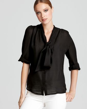 Alice + Olivia Blouse Arie Tie Neck - Lyst