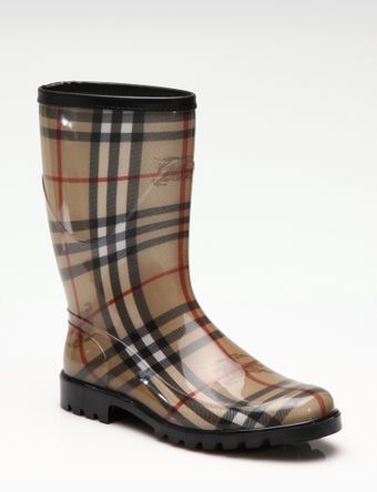 Burberry Rubber Rain Boots - Lyst