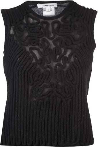 Carven Fitted Rope Top - Lyst
