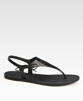 Gucci Katina Rubber Thong Sandals - Lyst