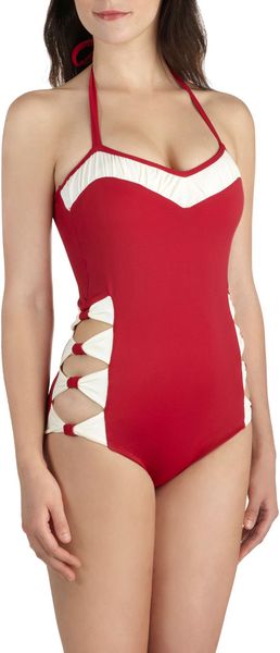 ModCloth Ties On My Side One Piece - Lyst