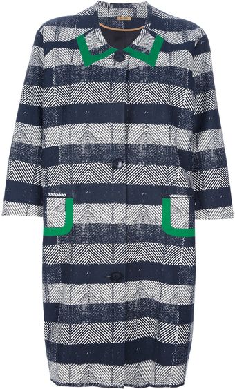 Peter Jensen Oversize Collarless Coat - Lyst