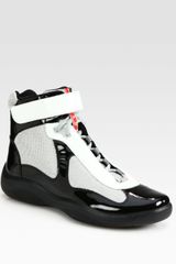 Prada Hightop Patent Sneakers