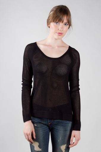 Rag & Bone Mesh Raglan Pullover - Lyst