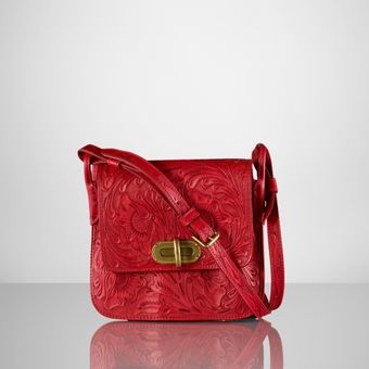 Ralph Lauren Tooled Small Crossbody - Lyst