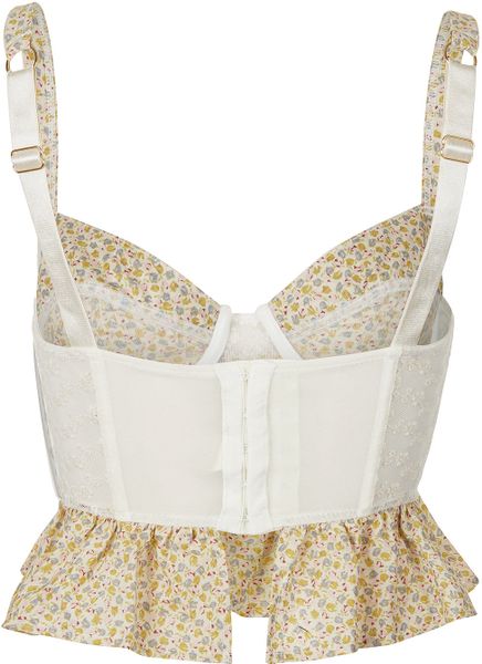 topshop tie shoulder corset top