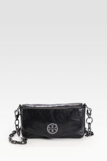 Tory Burch Foldover Metallic Leather Mini Bag - Lyst