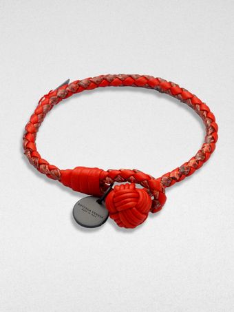 Bottega Veneta Leather Knot Bracelet - Lyst