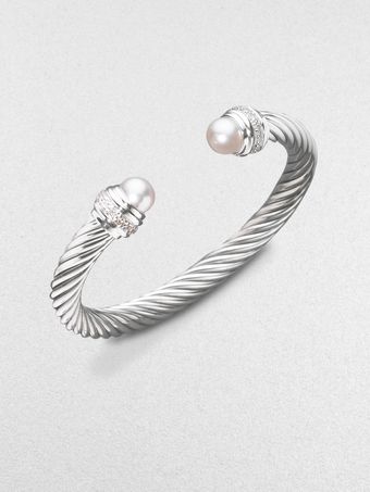 David Yurman Pearl Diamond Bracelet - Lyst