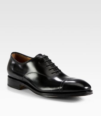 Ferragamo Domino Calfskin Leather Lace Up - Lyst