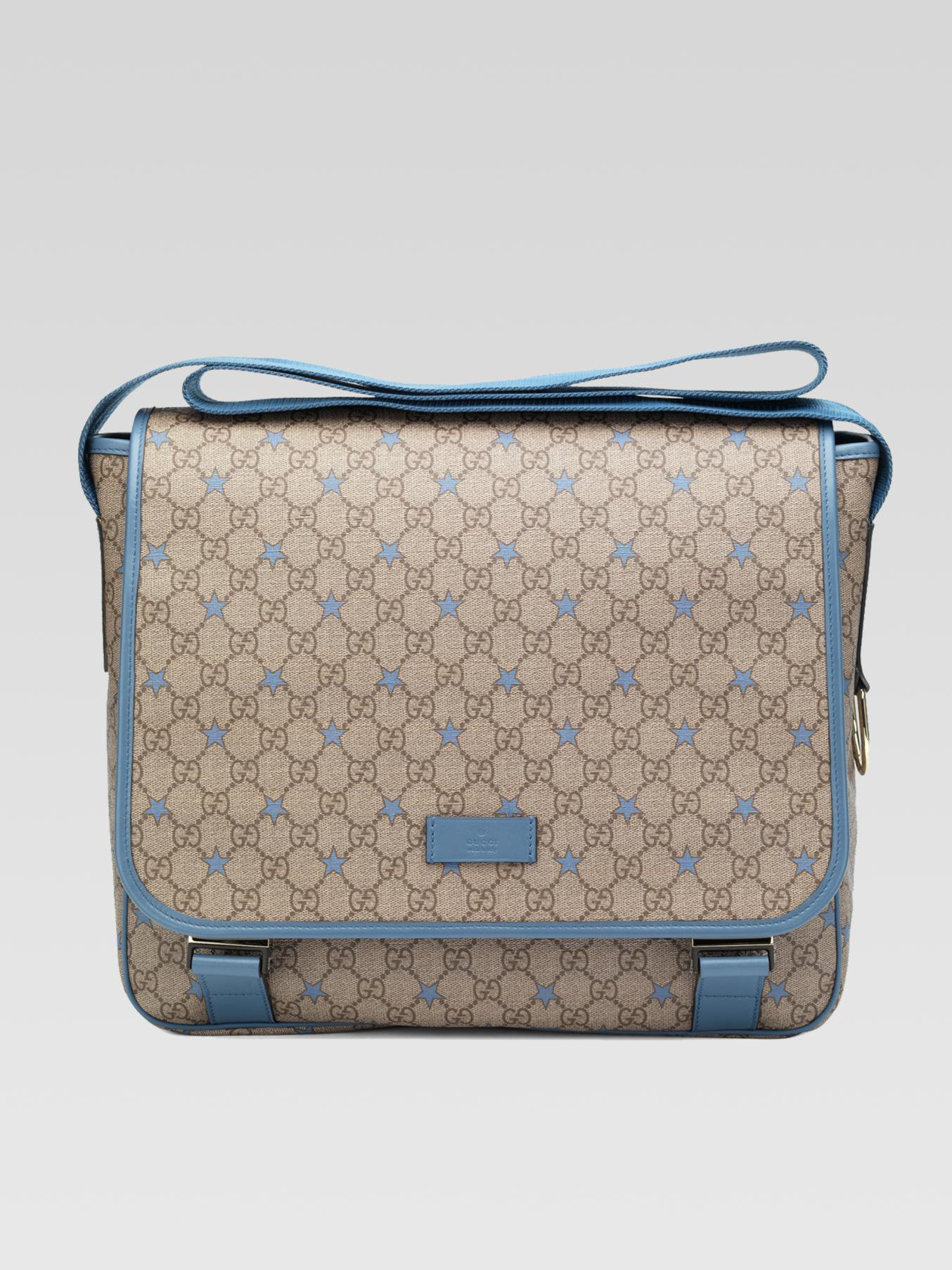 Gucci Micro Gg Supreme Canvas Stars Diaper Bag in Beige (blue) | Lyst