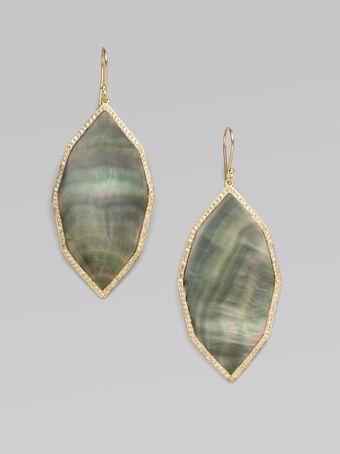 Ippolita 18k Gold Diamond Accented Earrings - Lyst