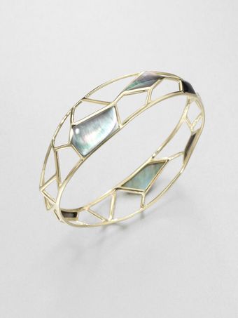 Ippolita 18k Gold Deco Bangle Bracelet - Lyst
