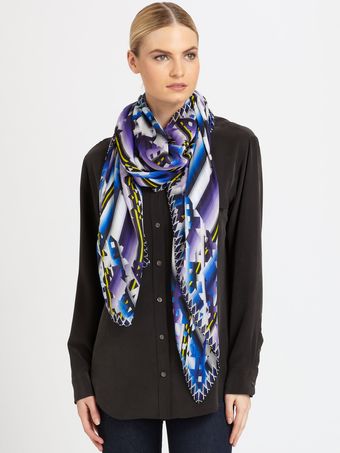 Peter Pilotto Damask Stripe Silk Scarf - Lyst