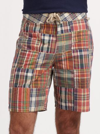 Polo Ralph Lauren Patchwork Swim Trunks - Lyst