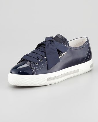 Prada Captoe Leather Sneaker - Lyst