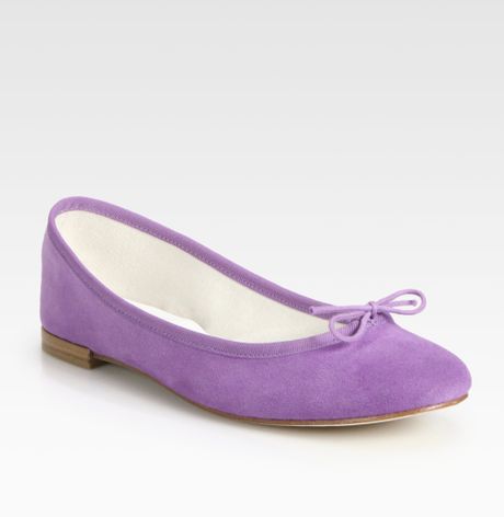 violet and red flats
