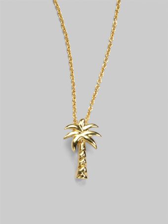 Roberto Coin 18k Yellow Gold Palm Tree Necklace - Lyst
