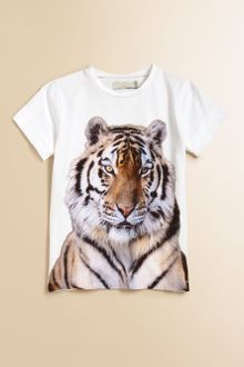 Stella Mccartney Kids Girls Violet Tiger Tee - Lyst
