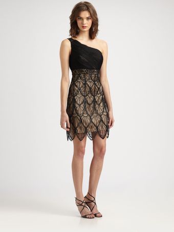 Sue Wong Beaded Oneshoulder Dress - Lyst