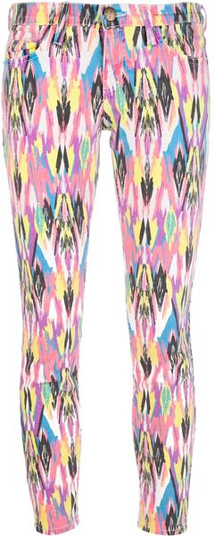Current/Elliott The Stiletto Printed Jeans - Lyst