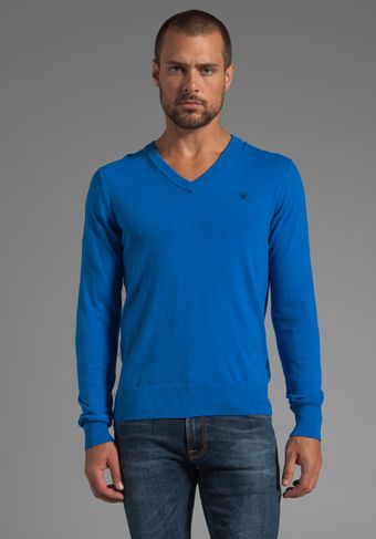 Diesel Meceneo V Neck Sweater in Ocean - Lyst