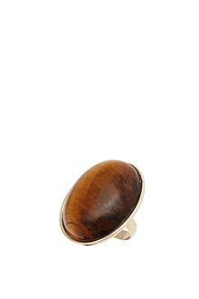 French Connection Tiger Eye Cabochon Ring - Lyst