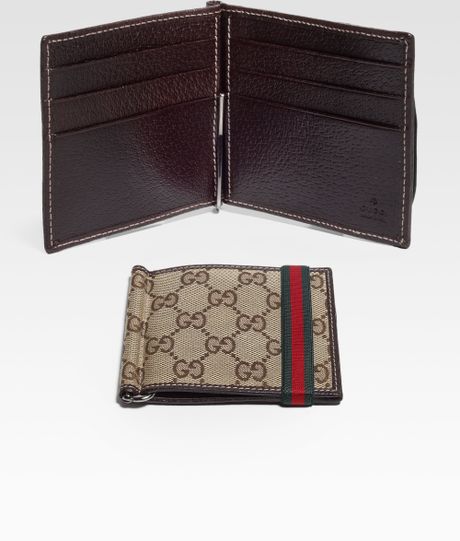 Gucci Money Clip Wallet in Beige for Men (beige-ebony) | Lyst