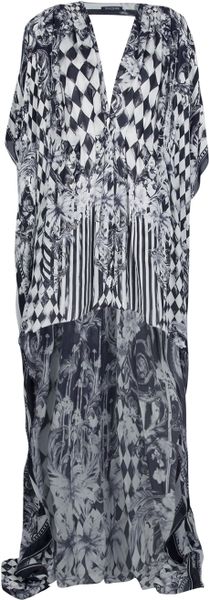 Balmain Long Printed Dress - Lyst