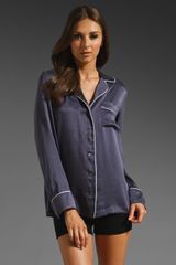 Equipment Avery Pajama Top in Greystone