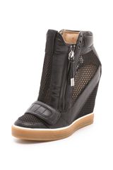 L.a.m.b. Pamela Mesh Wedge Sneakers