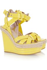 Mulberry Patentleather Wedge Sandals