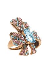 Oscar de la Renta Crystal Bow Ring