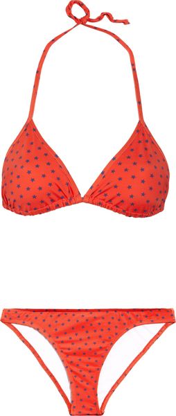 Paul & Joe Bath Starprint Triangle Bikini - Lyst