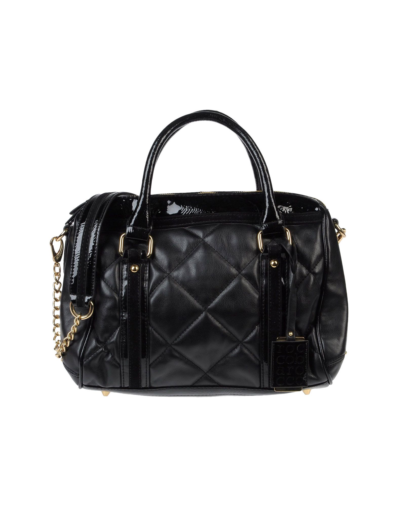 Roccobarocco Large Fabric Bags in Black Lyst