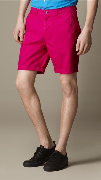 Burberry Cotton Poplin Shorts - Lyst