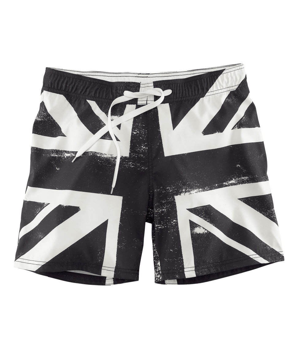 H&m Swim Shorts in White for Men (black) Lyst