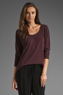 James Perse Sanded Jersey Raglan Dolman Top - Lyst