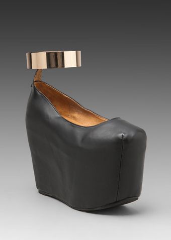 Jeffrey Campbell Pointemc in Black Leathergold - Lyst
