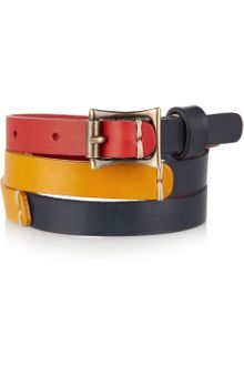 Levi's Colorblocked Leather Skinny Belt - Lyst