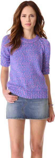 Madewell Neon Marled Pullover - Lyst