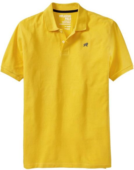 Old Navy Regularfit Pique Icon Polos in Yellow for Men (anna banana ...