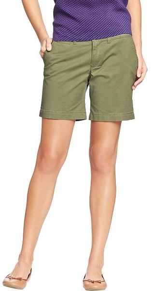 Old Navy Perfect Khaki Shorts 7 in Green (ferns worth) | Lyst