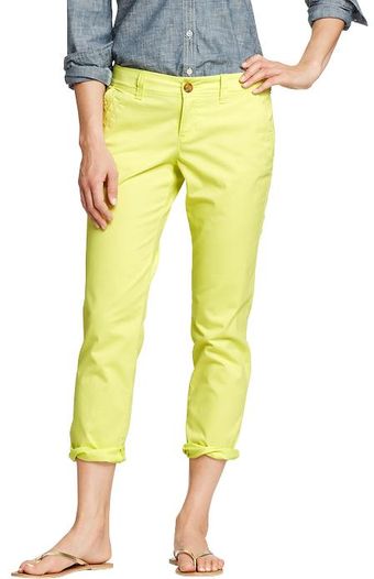 Old Navy Boyfriend Skinny Khakis - Lyst