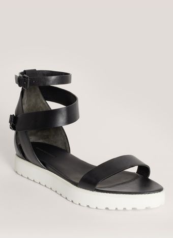 Alexander Wang Jade Leather Flat Sandals - Lyst