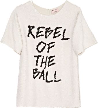 Ashish Sequin Rebel Of The Ball Tee - Lyst