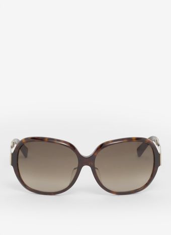 Dior Tortoiseshell Oval Frame Sunglasses - Lyst