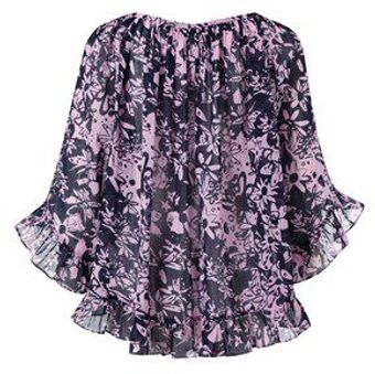 French Connection Daisy Splash Fan Sleeve Top - Lyst
