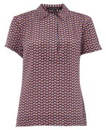 French Connection Fast Chequerboard Short Sleeve Top - Lyst